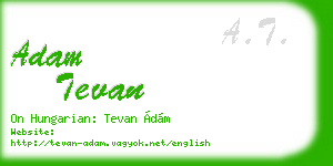 adam tevan business card